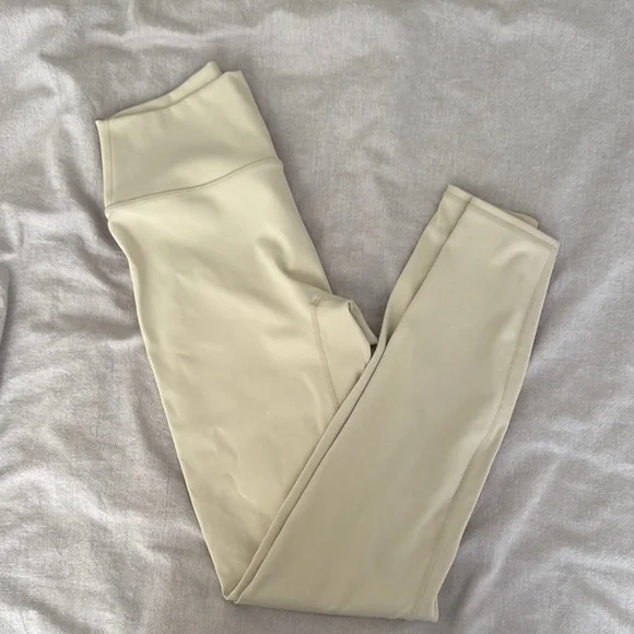 MONDAY BODY Cream High-Waisted Leggings 27 inch - Picture 1 of 4